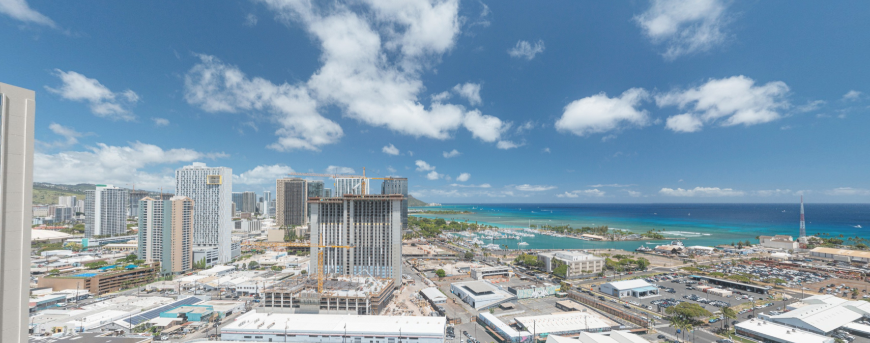 Exact view from Residence 3302, northeast orientation.