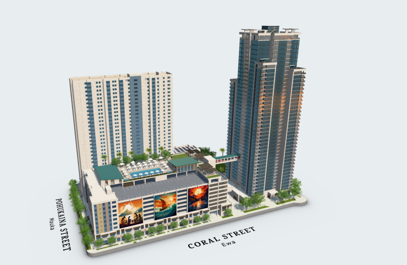 Navigator building view — the development itself.